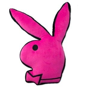 NWT hot pink playboy bunny head collectors pillow